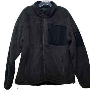 L.L.BEAN | DK GREEN POLARTEC FLEECE JACKET, SIZE L